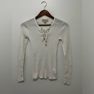 MICHAEL Michael Kors Long Sleeve Drawstring Shirt